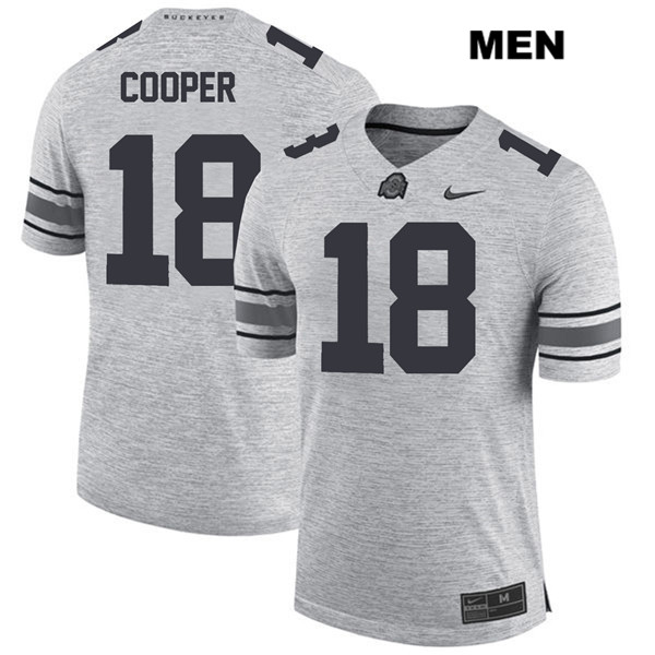 Ohio State Buckeyes Men's Jonathon Cooper #18 Gray Authentic Nike College NCAA Stitched Football Jersey MP19O61XW